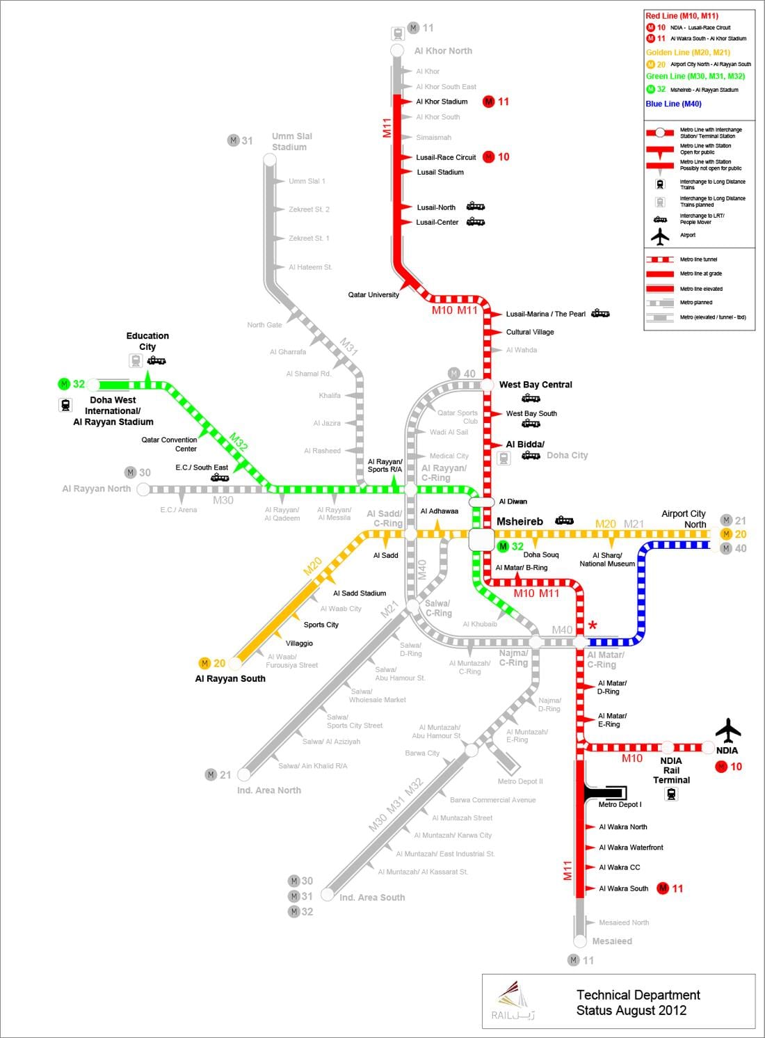 metro Qətərin xəritə