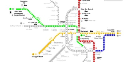 Metro Qətərin xəritə